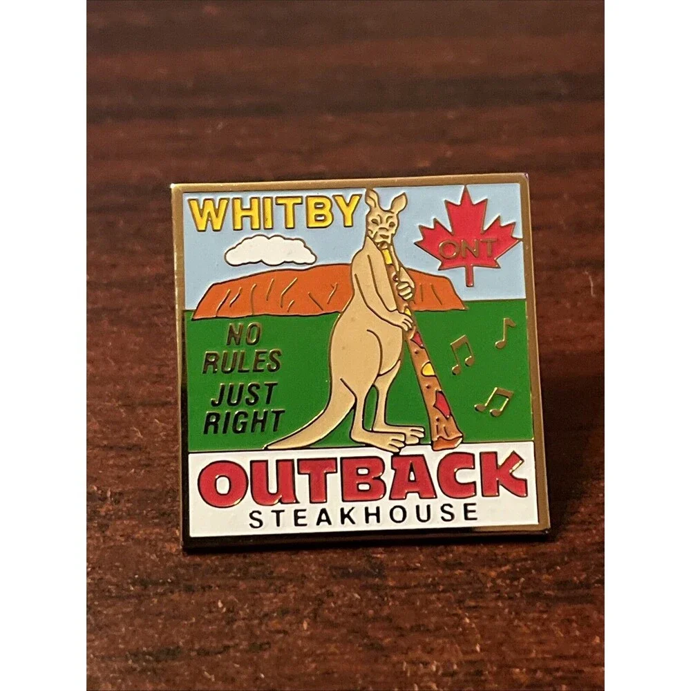 Outback Steakhouse Whitby Ontario Canada Kangaroo‎ Lapel Hat Pin